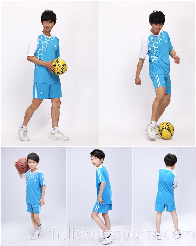 Conception personnalisée votre propre maillot de football sportif Set Soccer Wear USA Kids Football Jersey Soccer Shirt